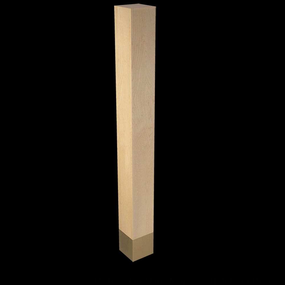 01723001WLWB1 - Designs of Distinction - 3 inch x 29 inch Square Leg with Warm Bronze Sleeve - Walnut