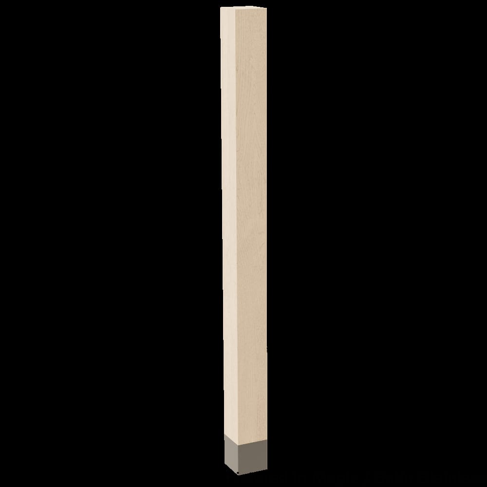 01723010AKST1 - Designs of Distinction - 3 inch x 35.25 inch Square Leg with Satin Stainless Sleeve - Red Oak