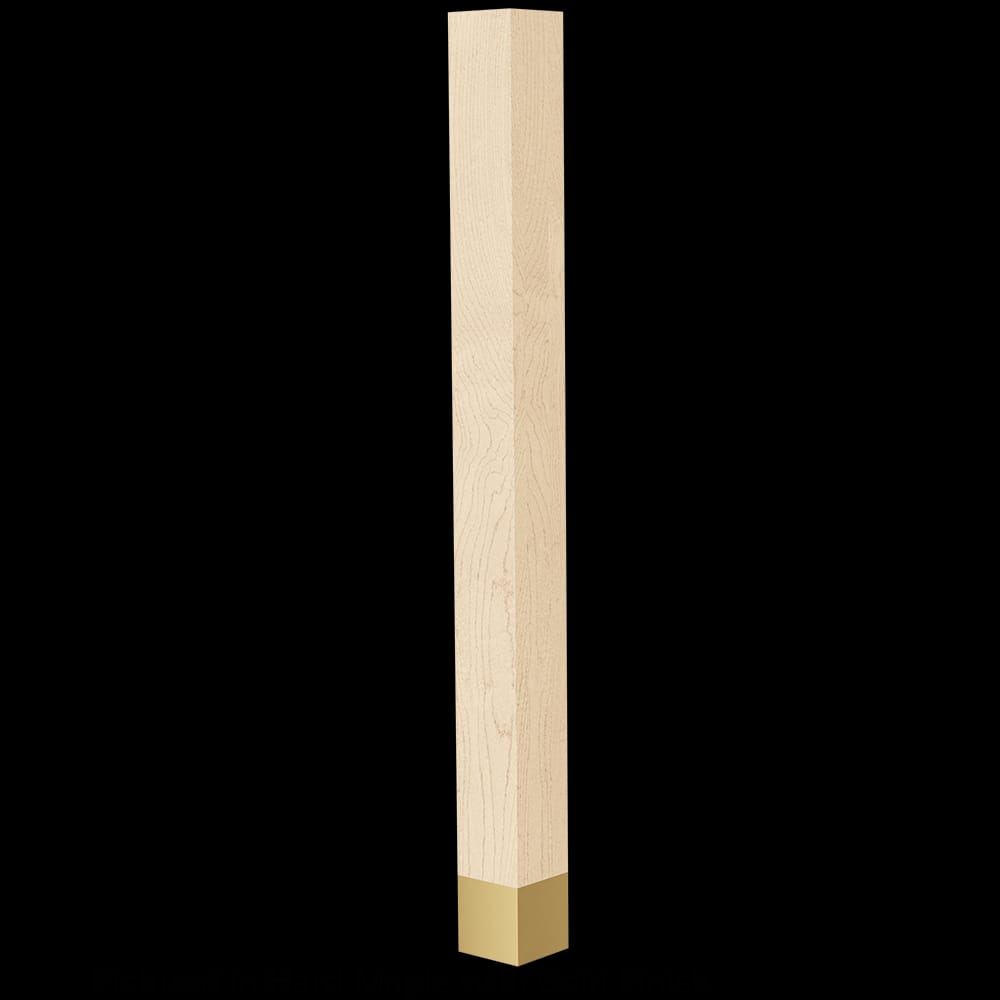 01723010WKGL1 - Designs of Distinction - 3 inch x 35.25 inch Square Leg with Soft Gold Sleeve - White Oak