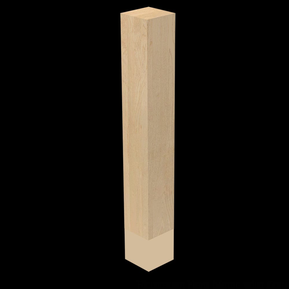 01724001AKGL1 - Designs of Distinction - 4 inch x 29 inch Square Leg with Soft Gold Sleeve - Red Oak