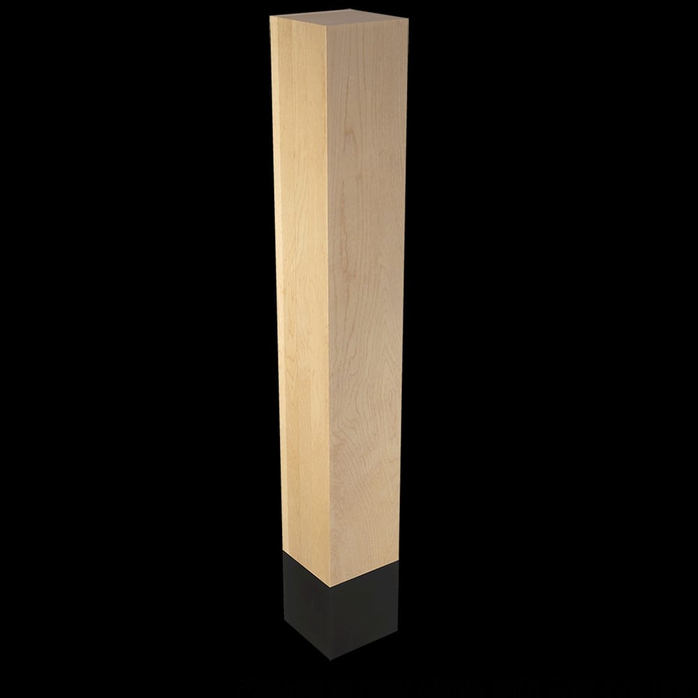 01724001ALWR1 - Designs of Distinction - 4 inch x 29 inch Square Leg with Flat Black Sleeve - Alder