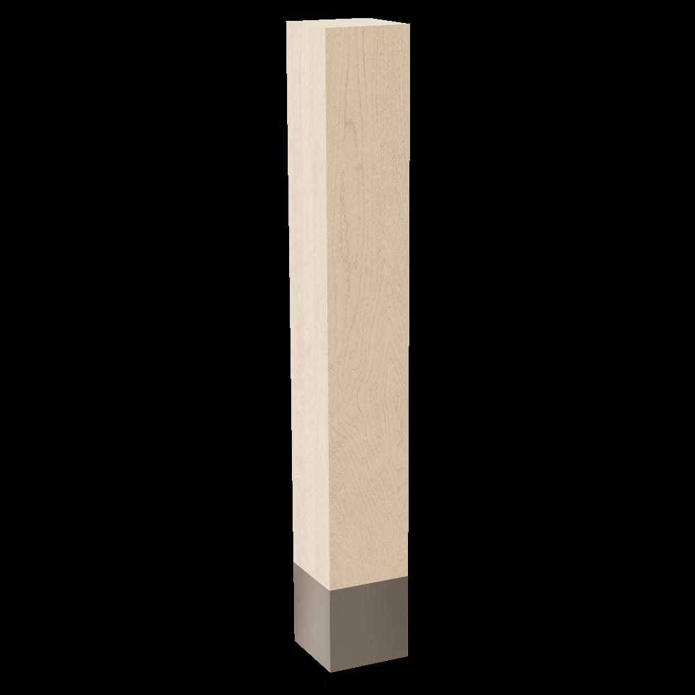01724001PTST1 - Designs of Distinction - 4 inch x 29 inch Square Leg with Satin Stainless Sleeve - Paint Grade