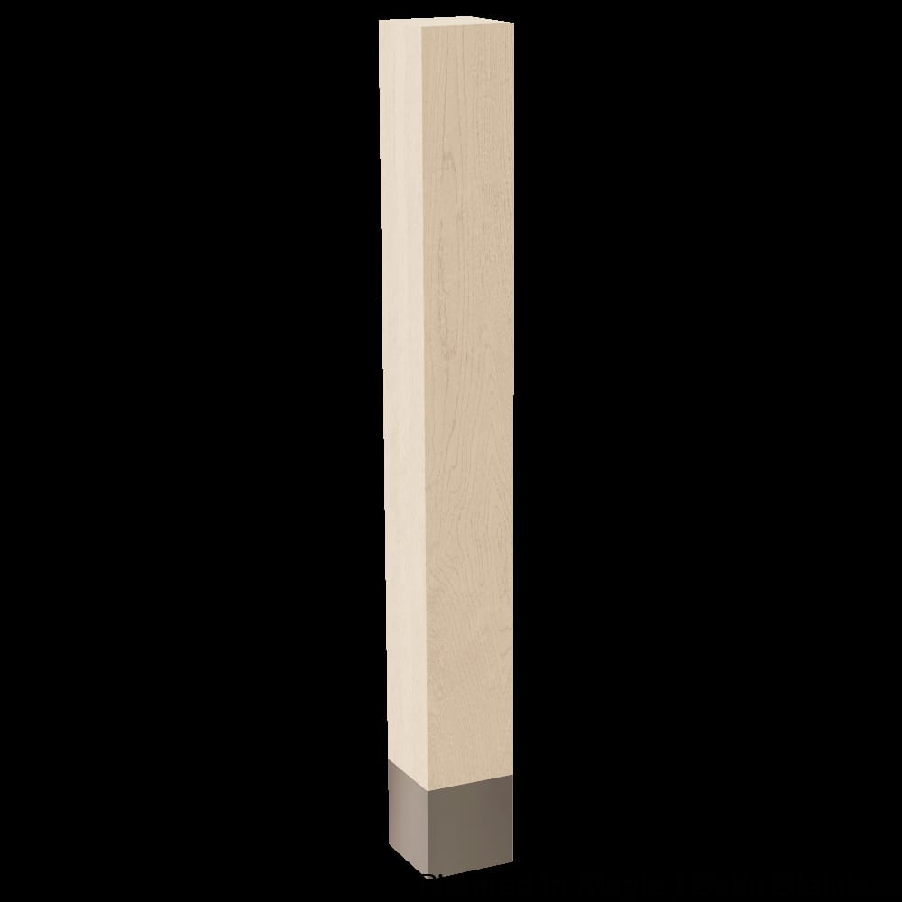 01724010PTST1 - Designs of Distinction - 4 inch x 35.25 inch Square Leg with Satin Stainless Sleeve - Paint Grade