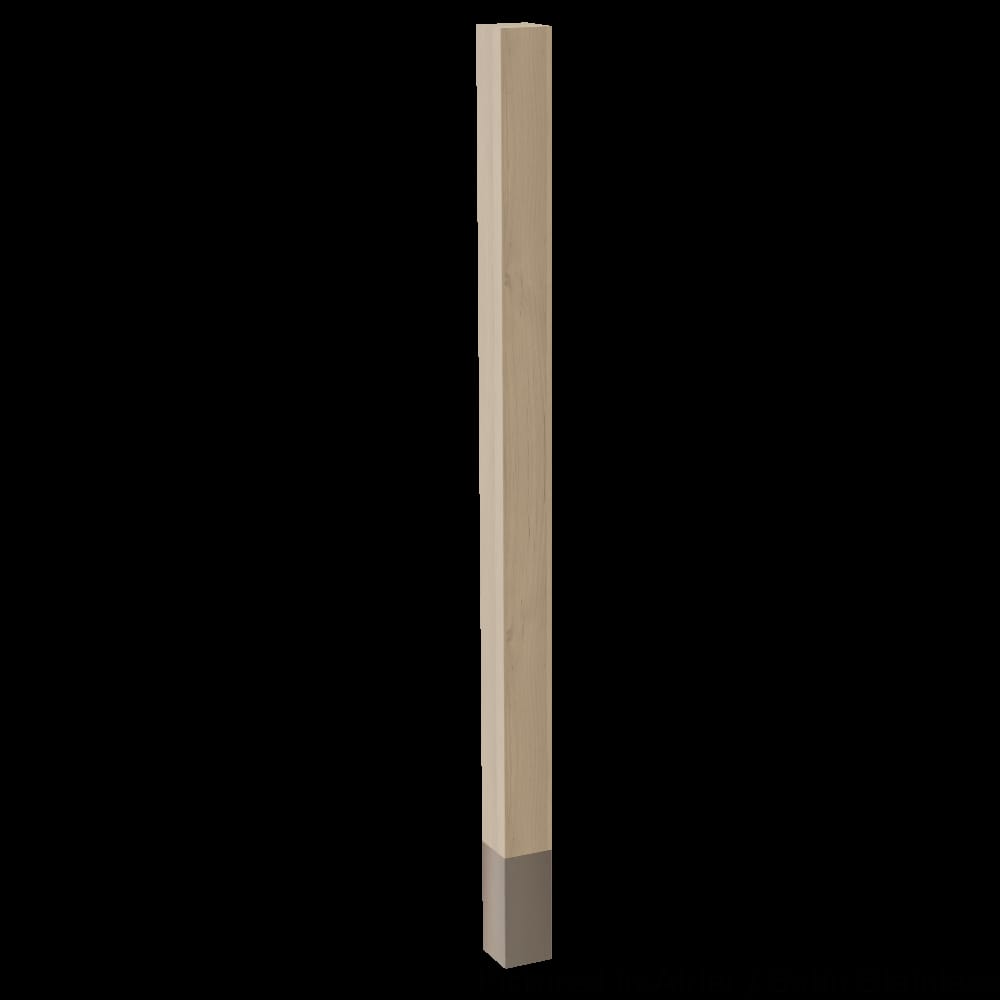 01724500ALST1 - Designs of Distinction - 2 inch x 35.25 inch Square Leg with 4.5 inch Satin Stainless Sleeve - Alder