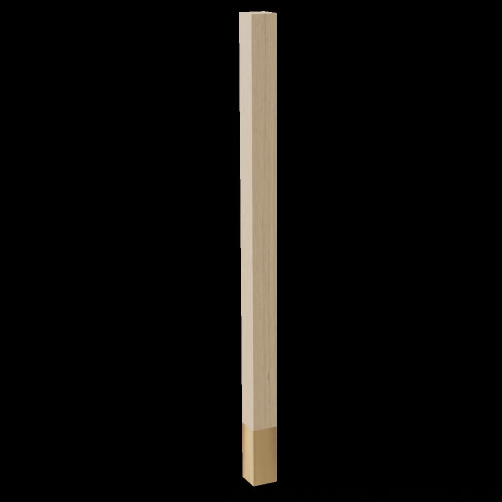 01724500CHPB1 - Designs of Distinction - 2 inch x 35.25 inch Square Leg with 4.5 inch Polished Brass Sleeve - Cherry