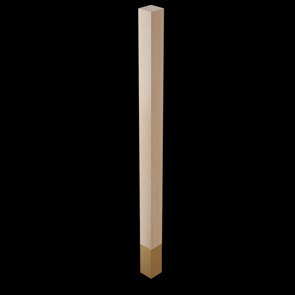 01724500PTGL1 - Designs of Distinction - 2 inch x 35.25 inch Square Leg with 4.5 inch Soft Gold Sleeve - Paint Grade