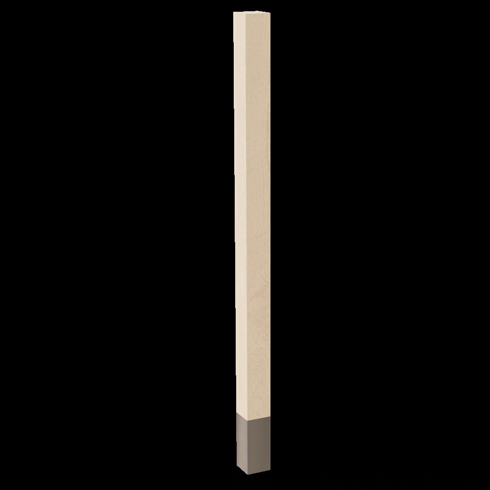 01724500PTST1 - Designs of Distinction - 2 inch x 35.25 inch Square Leg with 4.5 inch Satin Stainless Sleeve - Paint Grade