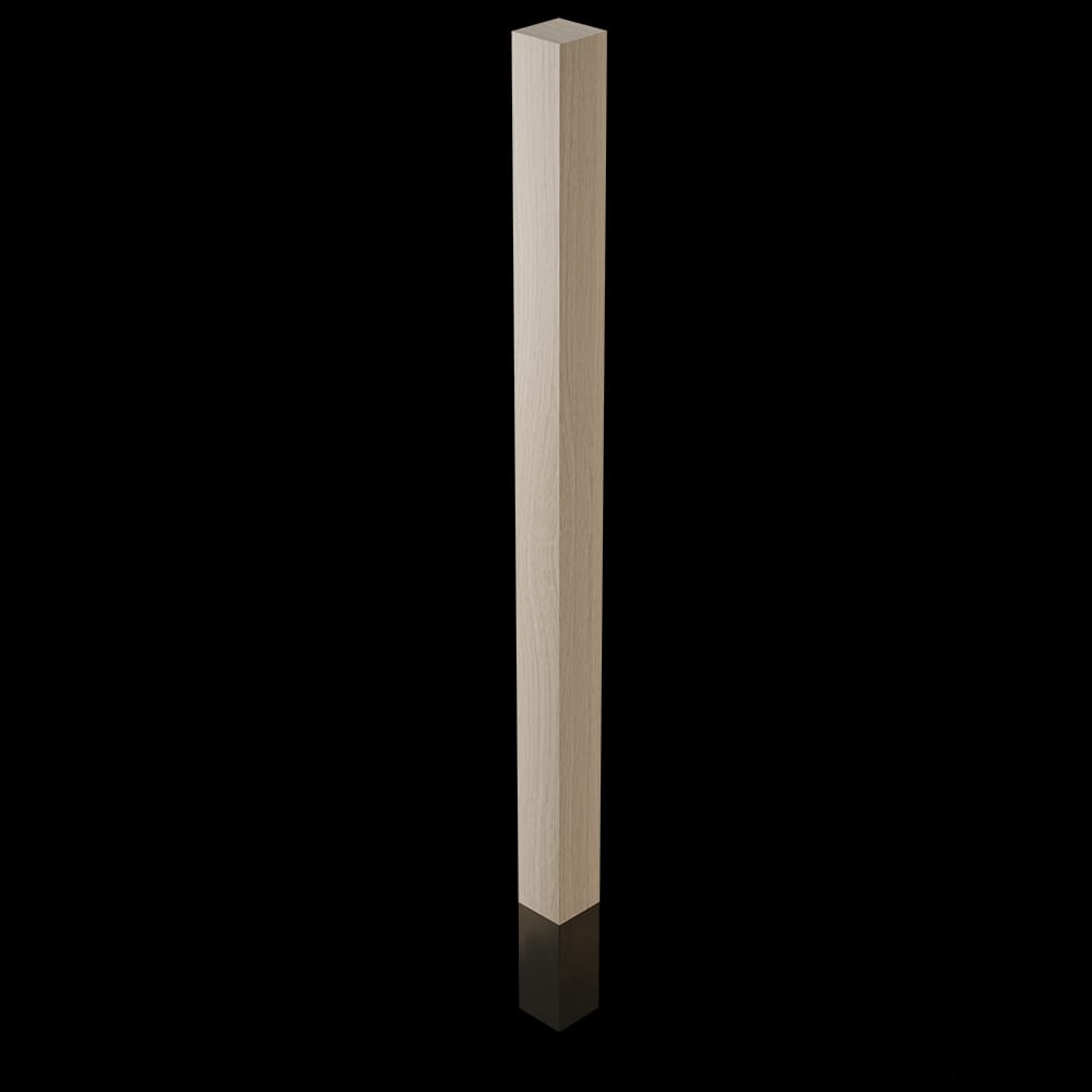 01724500WKWB1 - Designs of Distinction - 2 inch x 35.25 inch Square Leg with 4.5 inch Warm Bronze Sleeve - White Oak