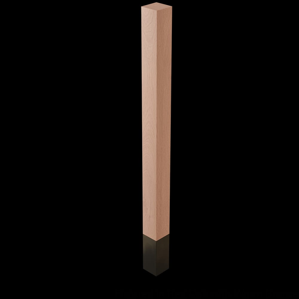 01724529AKWB1 - Designs of Distinction - 2 inch x 29 inch Square Leg with 4.5 inch Warm Bronze Sleeve - Red Oak