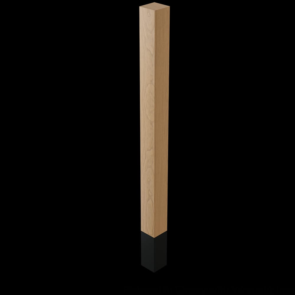 01724529CHWR1 - Designs of Distinction - 2 inch x 29 inch Square Leg with 4.5 inch Flat Black Sleeve - Cherry