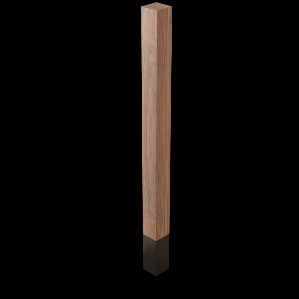 01724529WLWB1 - Designs of Distinction - 2 inch x 29 inch Square Leg with 4.5 inch Warm Bronze Sleeve - Walnut