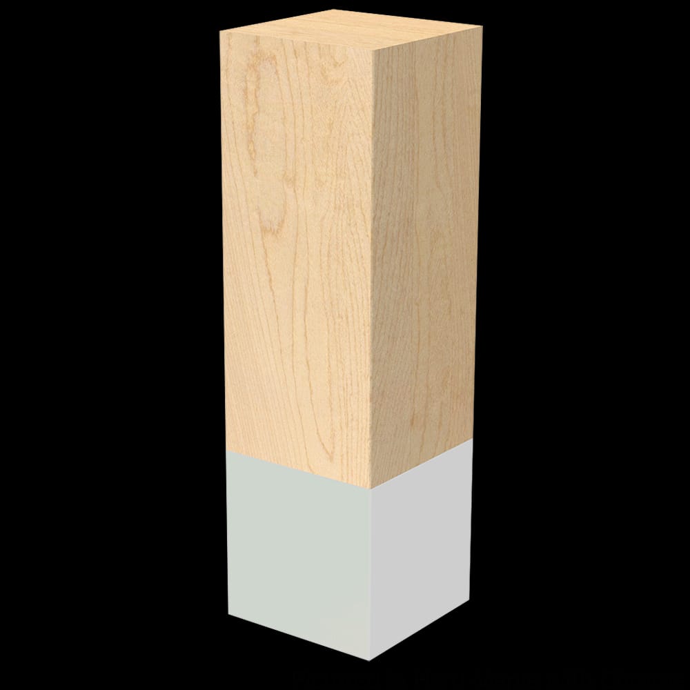 01731010CHCR1 - Designs of Distinction - 3 inch x 10 inch Square Leg with Chrome Sleeve - Cherry