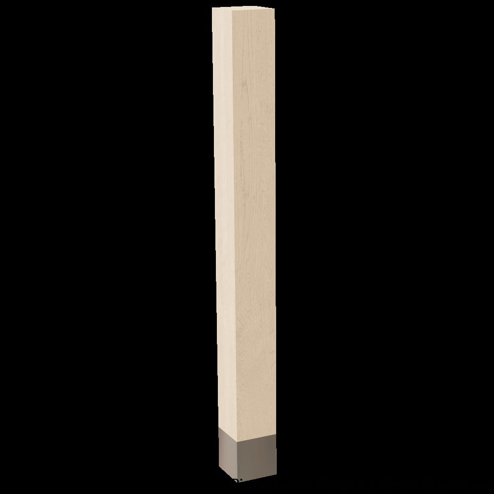 01734010AKST1 - Designs of Distinction - 4 inch x 42.25 inch Square Leg with Satin Stainless Sleeve - Red Oak