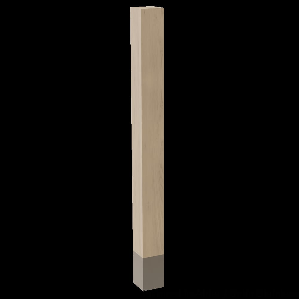 01734510ALST1 - Designs of Distinction - 3 inch x 35.25 inch Square Leg with 4.5 inch Satin Stainless Sleeve - Alder