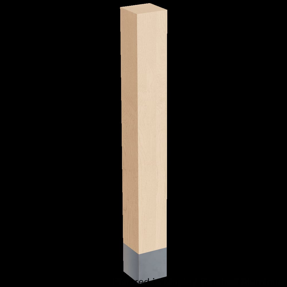 01735010CHBA1 - Designs of Distinction - 5 inch x 42.25 inch Square Leg with Brushed Aluminum Sleeve - Cherry