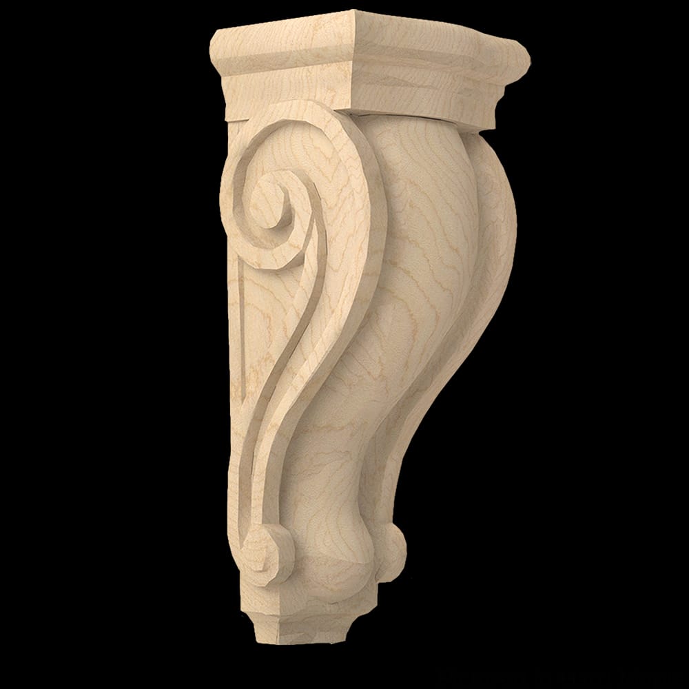 01901004HM1 - Designs of Distinction - Traditional Hand Carved Corbel - Hard Maple