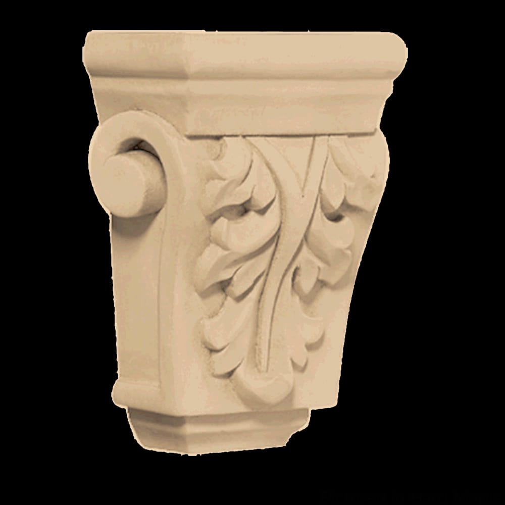 01901009CH1 - Designs of Distinction - Petite Acanthus Hand Carved Corbel - Cherry