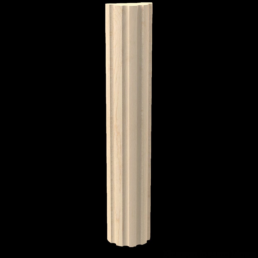 01961540AL2 - Designs of Distinction - Series 150 Fluted Half Round Moulding - Alder