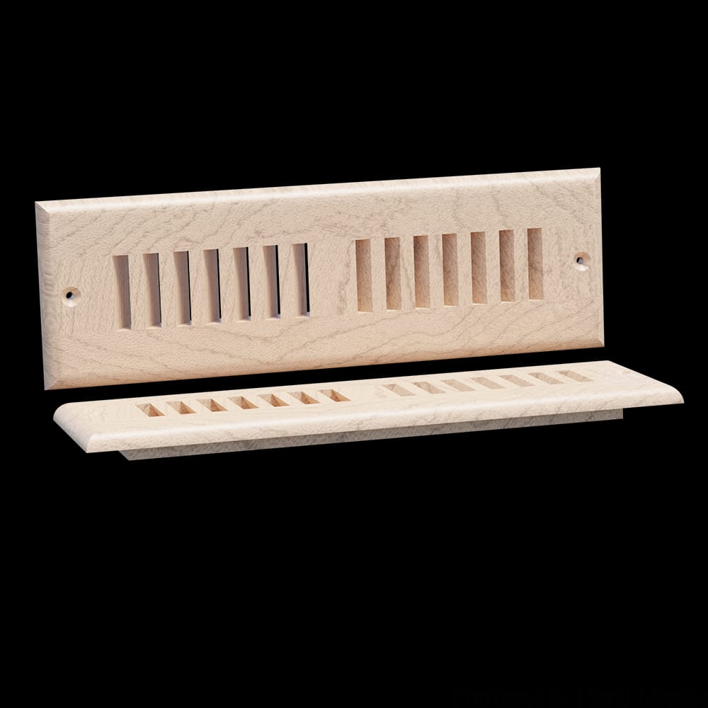 01992010AK1 - Designs of Distinction - 11.75 inch wide Self Rimming Toe Kick Vent - Red Oak