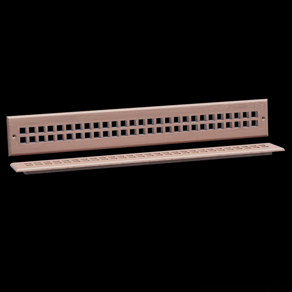 01992124AK1 - Designs of Distinction - 25.75 inch wide Grate Style Toe Kick Vent - Red Oak