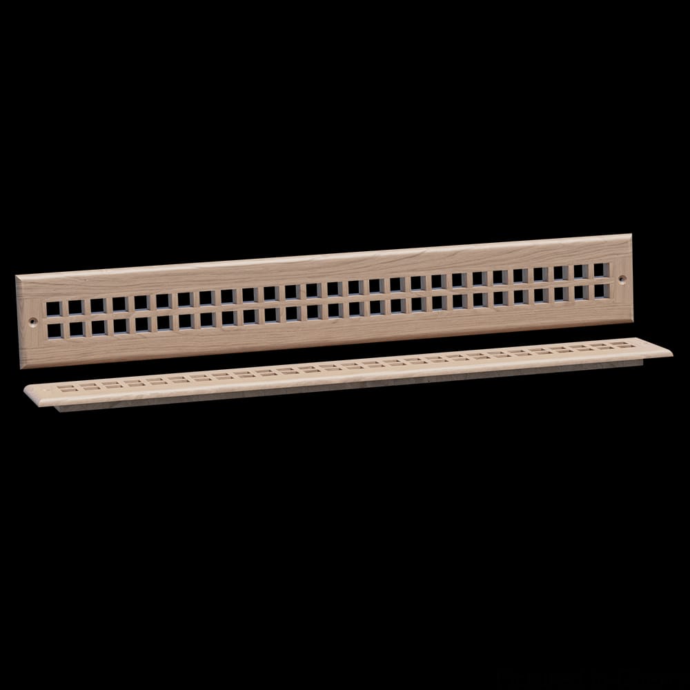 01992124CH1 - Designs of Distinction - 25.75 inch wide Grate Style Toe Kick Vent - Cherry