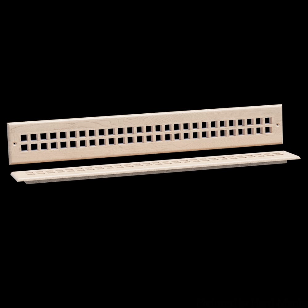 01992124HM1 - Designs of Distinction - 25.75 inch wide Grate Style Toe Kick Vent - Hard Maple