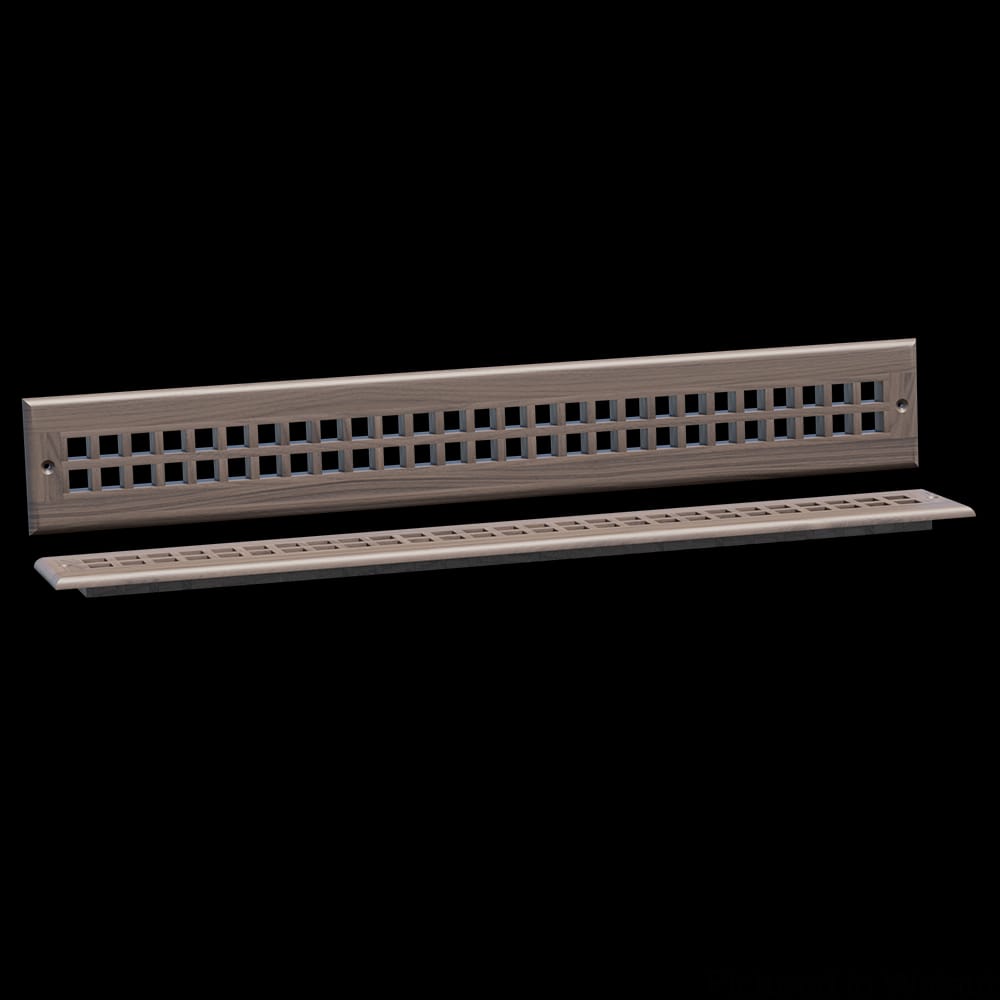01992124WL1 - Designs of Distinction - 25.75 inch wide Grate Style Toe Kick Vent - Walnut