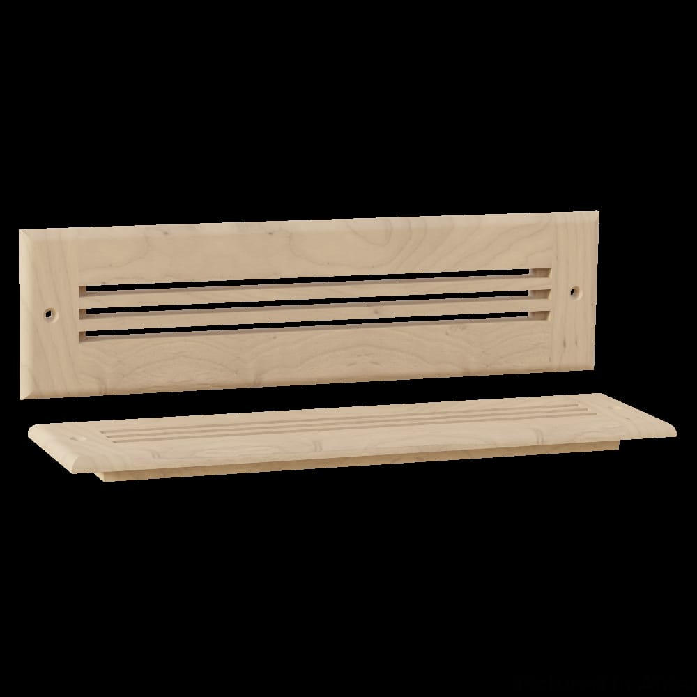 01992210AL1 - Designs of Distinction - 11.75 inch wide Linear Style Toe Kick Vent - Alder