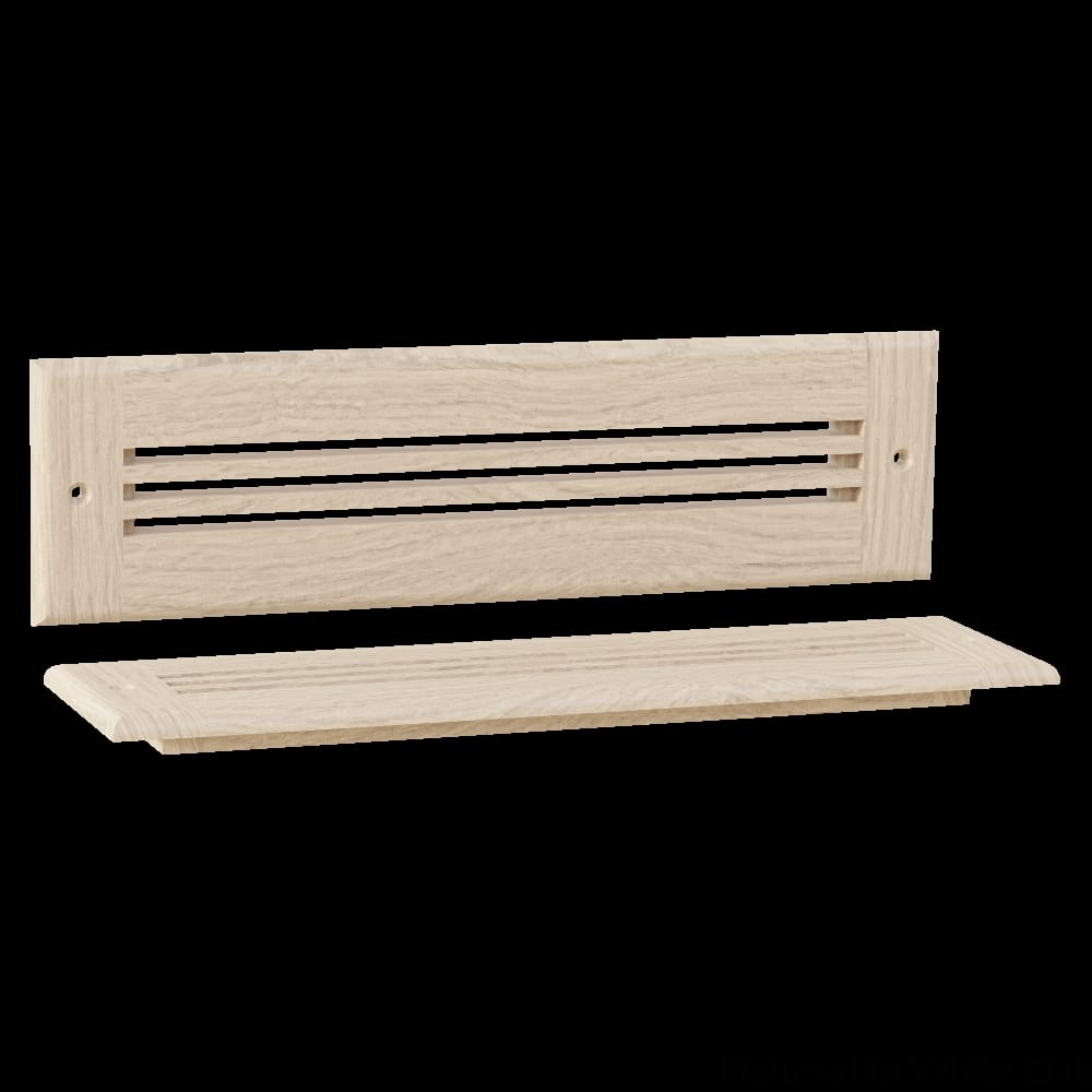01992210WK1 - Designs of Distinction - 11.75 inch wide Linear Style Toe Kick Vent - White Oak