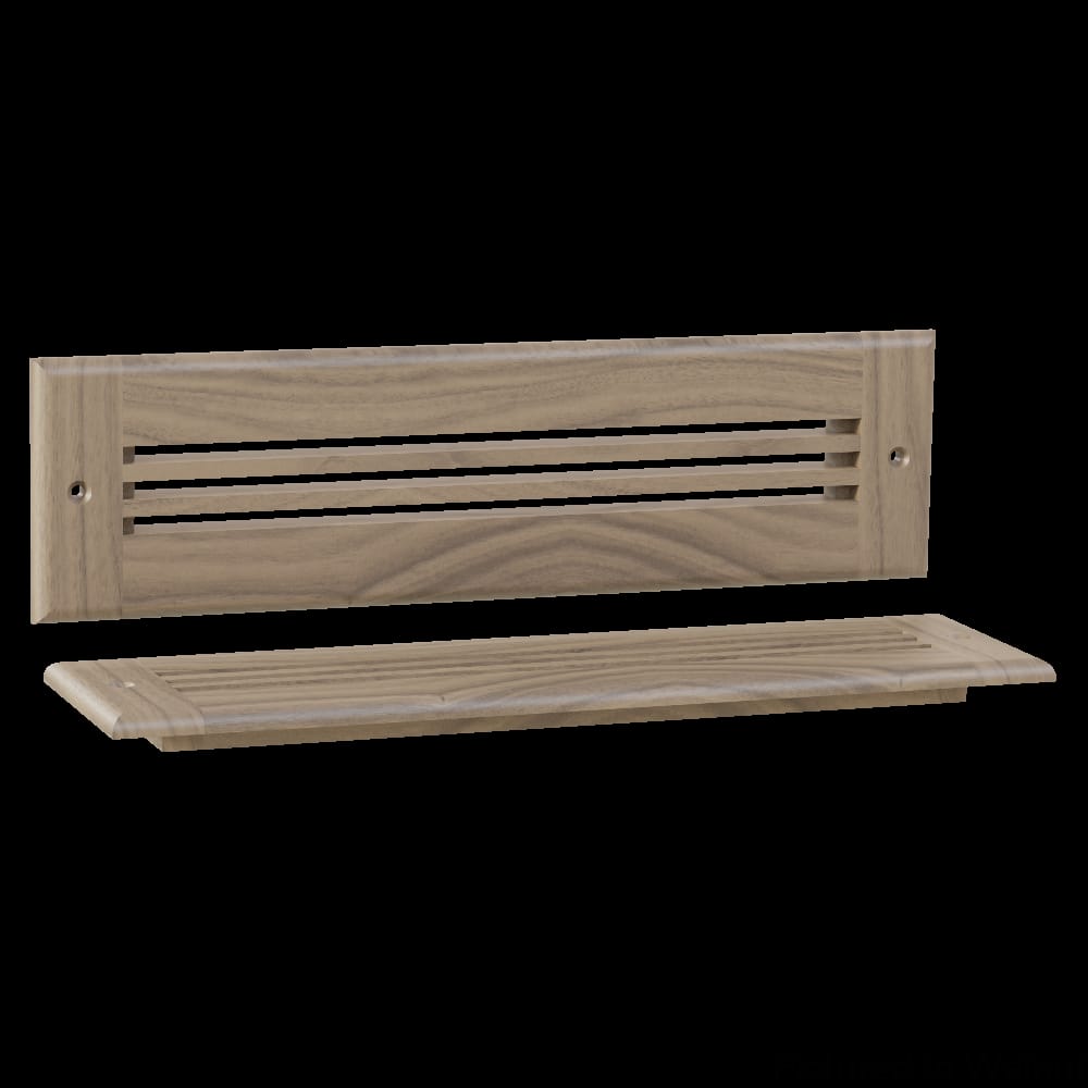 01992210WL1 - Designs of Distinction - 11.75 inch wide Linear Style Toe Kick Vent - Walnut