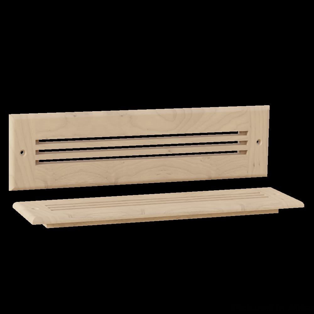 01992212AL1 - Designs of Distinction - 13.75 inch wide Linear Style Toe Kick Vent - Alder