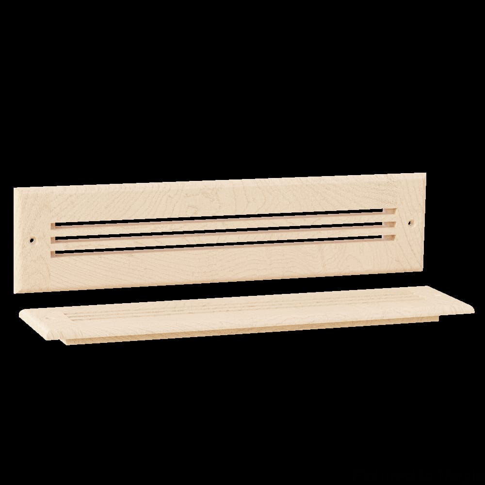 01992214HM1 - Designs of Distinction - 15.75 inch wide Linear Style Toe Kick Vent - Hard Maple