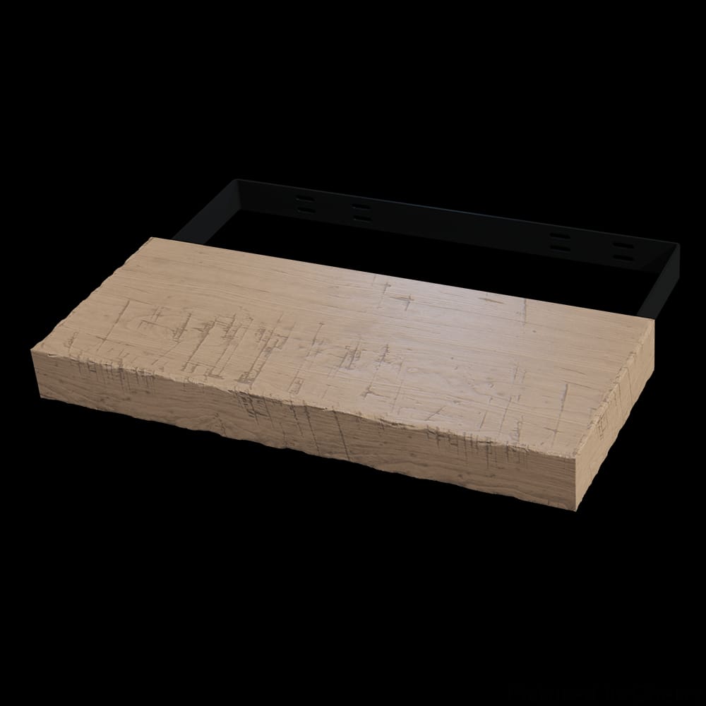 01FL102410CH1 - Designs of Distinction - 10 inch x 24 inch Rustic Hand Scraped Floating Shelf - Cherry