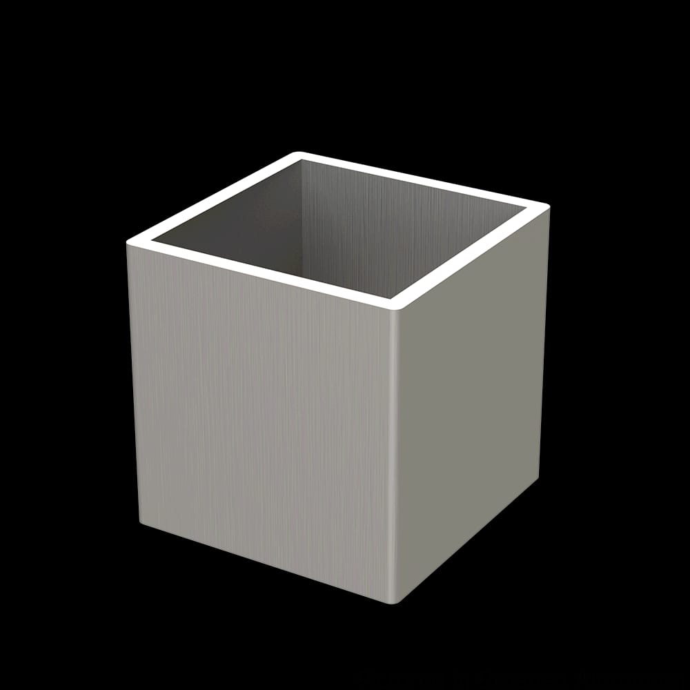 01FRS1010BA1 - Designs of Distinction - 1 inch x 1 inch Square Ferrule - Brushed Aluminum