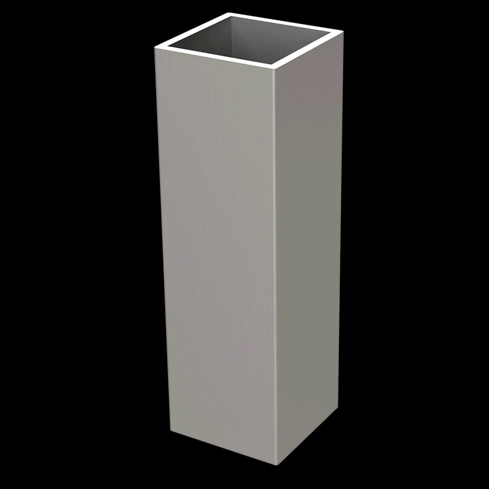 01FRS1254BA1 - Designs of Distinction - 1.25 inch x 4 inch Square Ferrule - Brushed Aluminum
