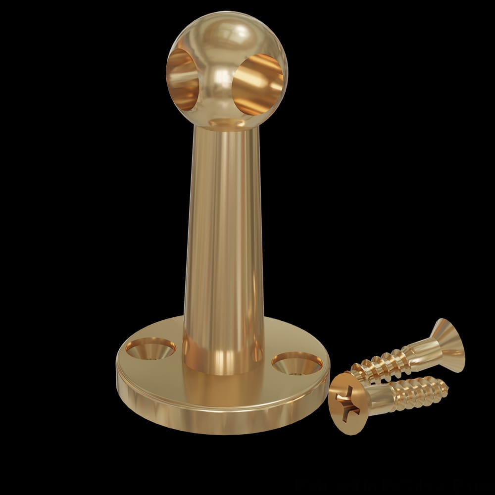 01HC9002PB1 - Designs of Distinction - Gallery Rail - Corner Post - Polished Brass