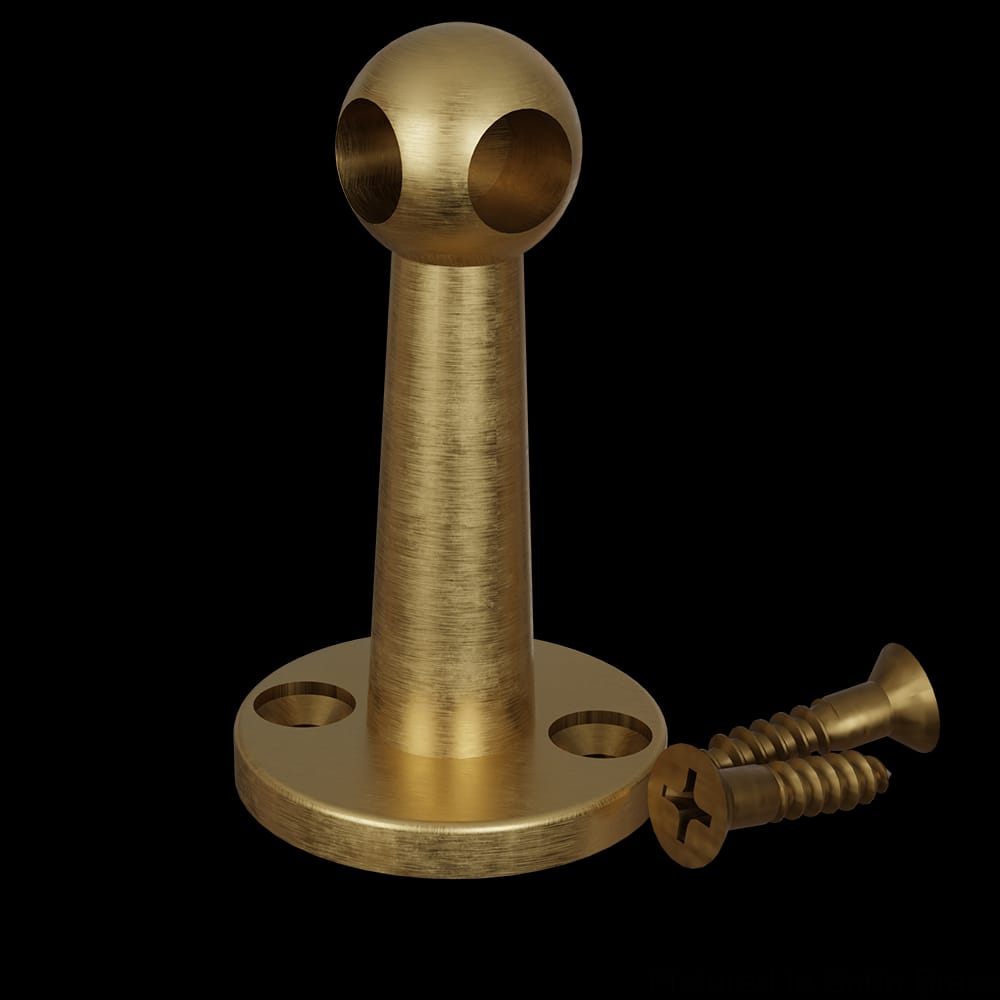 01HC9002SB1 - Designs of Distinction - Gallery Rail - Corner Post - Satin Brass
