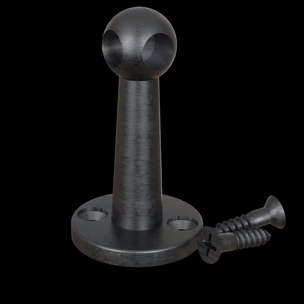 01HC9002WR1 - Designs of Distinction - Gallery Rail - Corner Post - Flat Black