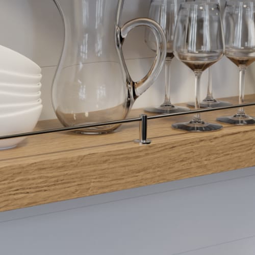 01HC9014CR1 - Designs of Destinction - Gallery Rail - Contemporary - End Post - Single Rail - Chrome