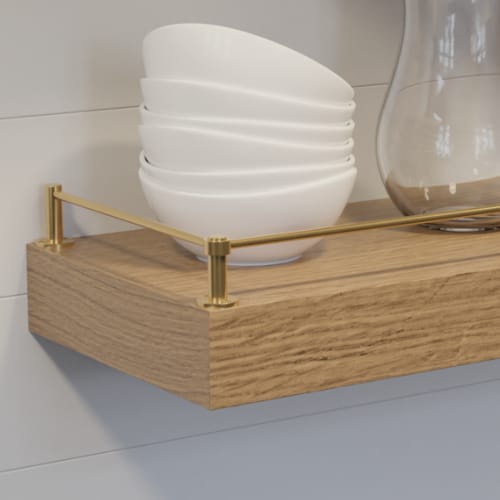 01HC9014PB1 - Designs of Destinction - Gallery Rail - Contemporary - End Post - Single Rail - Polished Brass