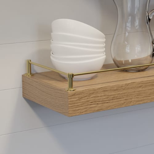 01HC9014SB1 - Designs of Destinction - Gallery Rail - Contemporary - End Post - Single Rail - Satin Brass