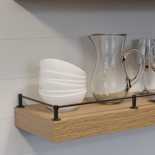 01HC9014WR1 - Designs of Destinction - Gallery Rail - Contemporary - End Post - Single Rail - Flat Black