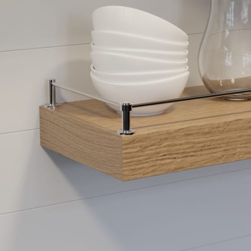 01HC9015CR1 - Designs of Destinction - Gallery Rail - Contemporary - Center Post - Single Rail - Chrome