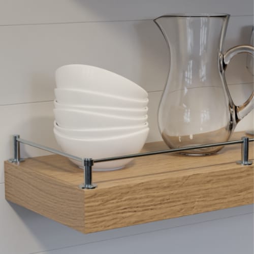 01HC9016SS1 - Designs of Destinction - Gallery Rail - Contemporary - Corner Adapter - Single Rail - Stainless Steel
