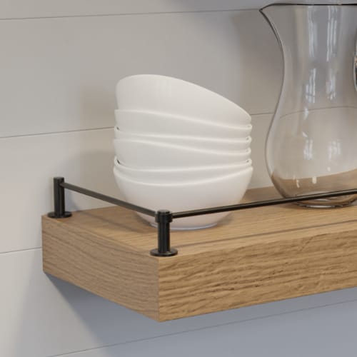 01HC9016WR1 - Designs of Destinction - Gallery Rail - Contemporary - Corner Adapter - Single Rail - Flat Black