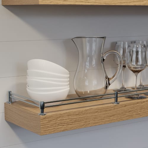 01HC9024CR1 - Designs of Destinction - Gallery Rail - Contemporary - End Post - Double Rail - Chrome