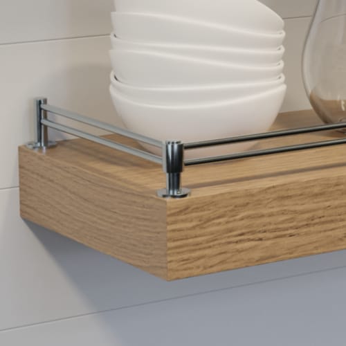 01HC9026CR1 - Designs of Destinction - Gallery Rail - Contemporary - Corner Adapter - Double Rail - Chrome