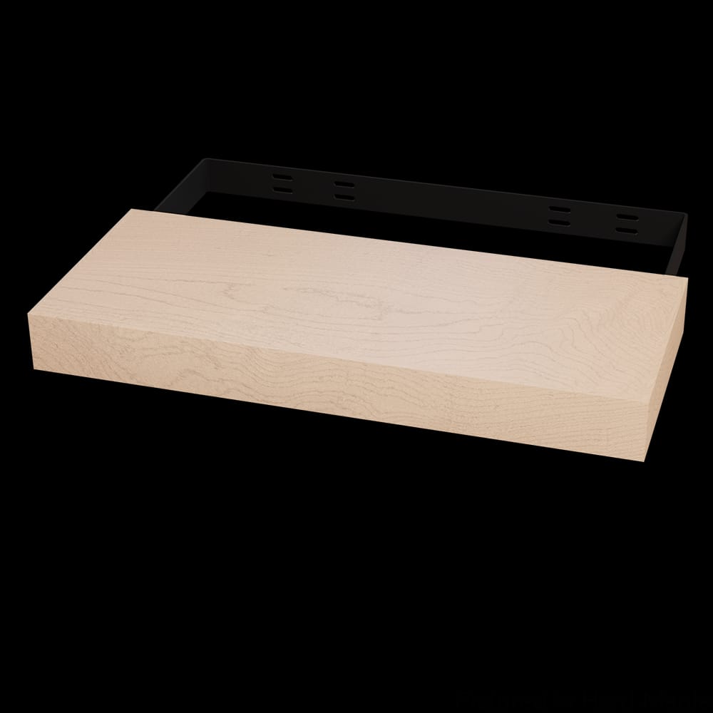 01MFL102410HM1 - Designs of Distinction - 10 inch x 24 inch Contemporary Floating Shelf - Hard Maple