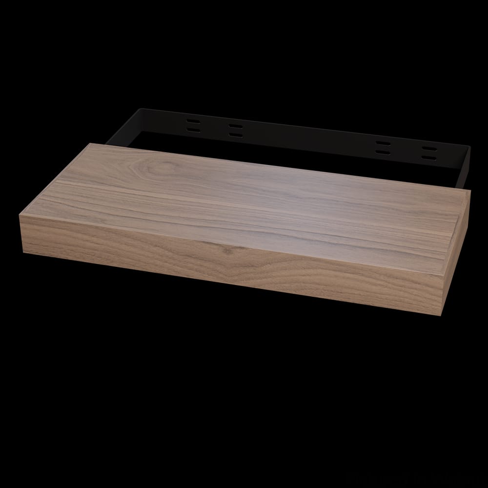 01MFL102410WL1 - Designs of Distinction - 10 inch x 24 inch Contemporary Floating Shelf - Walnut