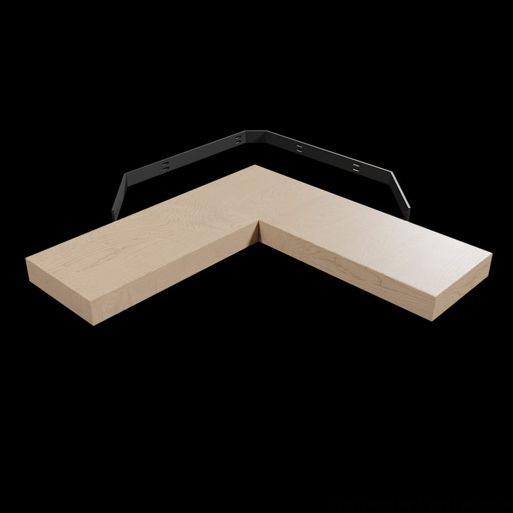 01MFL103030WL1 - Designs of Distinction - 10 inch x 30 inch x 30 inch Furniture Grade Corner Floating Shelf - Walnut
